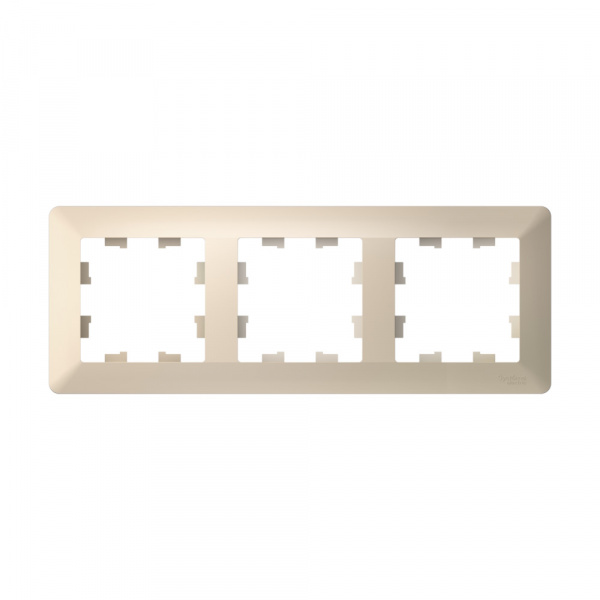 Systeme Electric AtlasDesign Air Бежевый/дымчатый белый Рамка 3-ая