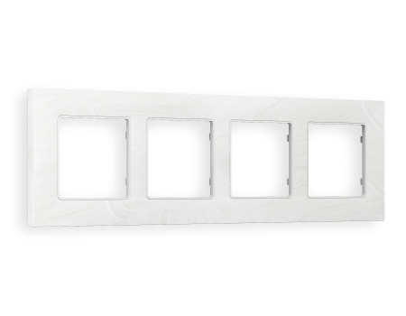 Рамка ALFA Grand (Белый мрамор) 4-ая AF930104