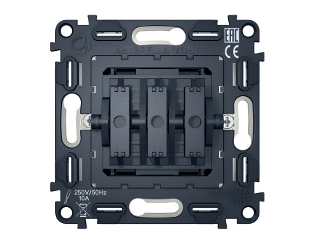 Механизм 3-клавишного выключателя 10A-250V QUANT VM133
