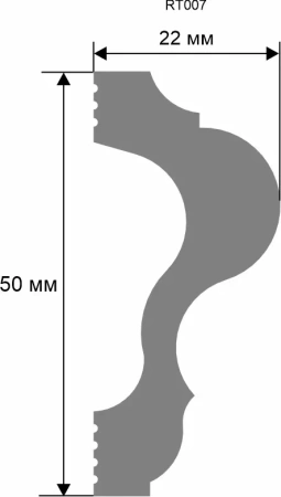 Молдинг. 2000×50×22 мм RT007