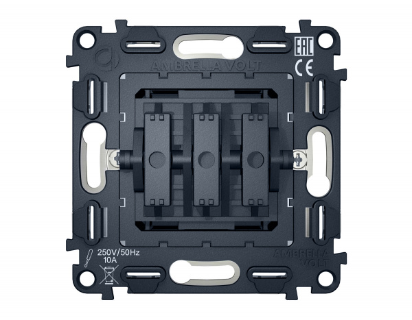 Механизм 3-клавишного выключателя 10A-250V QUANT VM133