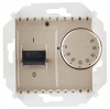 Simon 15 Шампань Регулятор тёплого пола, с зондом, 16А, 230В, 3600Вт, 5-40град, IP20