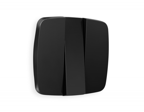 Лицевая панель OMEGA (Черный матовый) для 3-клавишных выключателей QUANT OP8050