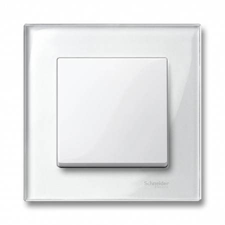 SE Merten SM M-Elegance Стекло Белое Рамка 1-ая