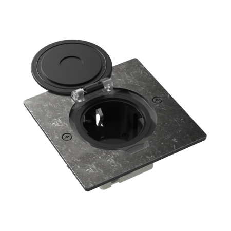 Лючок Surface 2 мод. (1 мод. 45х45 мм.), круглая крышка, оцинкованная сталь, IP44