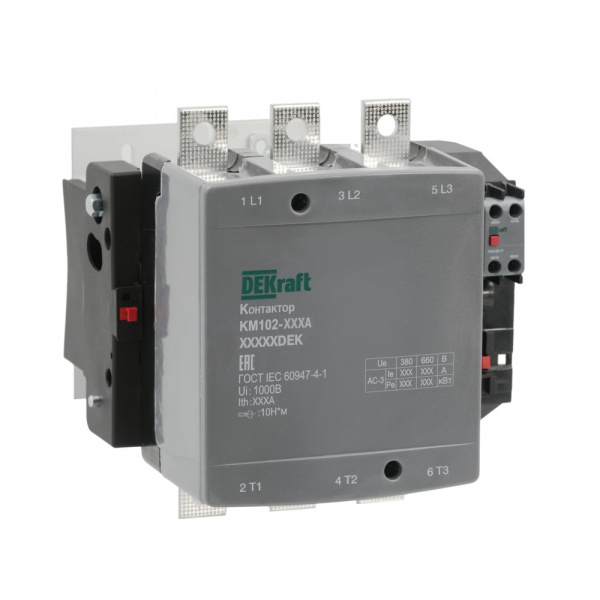 Dekraft Контактор 330А 110В_АС АС3_ АС4 1НО+1НЗ КМ-102