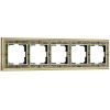 Рамка на 5 постов (золото/черный) WL77-Frame-05