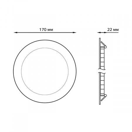 Встраиваемый светодиодный светильник Gauss 939111215