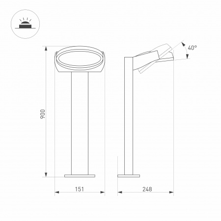 Уличный светодиодный светильник Arlight LGD-Eye-Boll-H900-6W Warm3000 029984