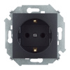 Simon 15 Графит Розетка с/з, с защитными шторками, 16А, 250В, винт. зажим