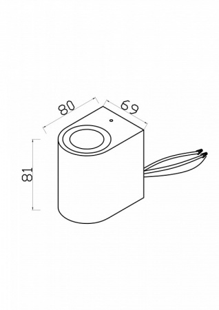 Настенный светильник (бра) O044WL-01B Maytoni Slat
