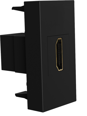 Donel Розетка HDMI, 1мод., черн. (22.5х45мм), DECF29AN