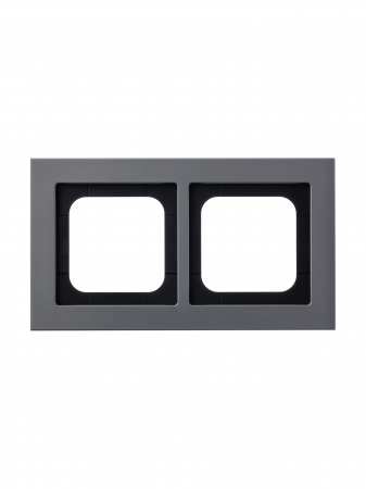 ABB Axcent металл/платина Рамка 2-постовая