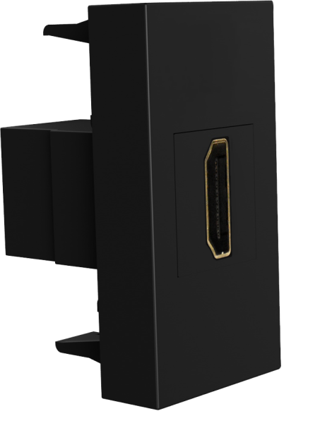 Donel Розетка HDMI, 1мод., черн. (22.5х45мм), DECF29AN