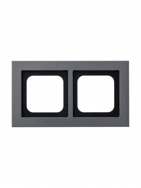 ABB Axcent металл/платина Рамка 2-постовая