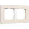 Рамка из поликарбоната на 2 поста Split айвори/белый, soft-touch W0023066