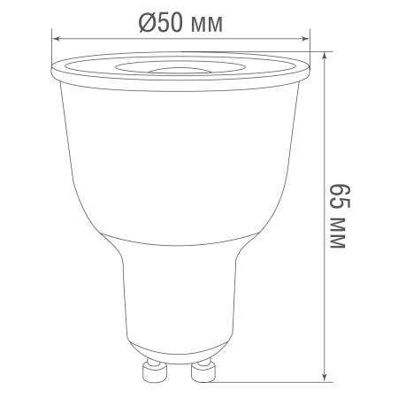 Donel Светодиодная лампа 9Вт, MR16, 220В, GU10, 3000K, 675Лм, Ra>80, 60°, D50хH65мм, DN03003W9GU10