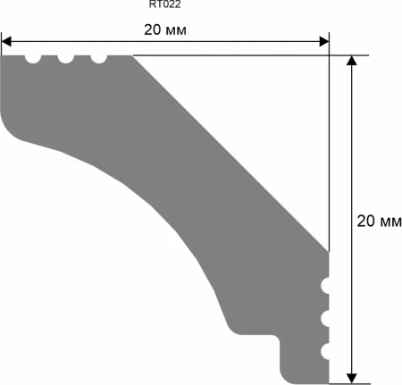 Карниз. 2000×20×20 мм RT022