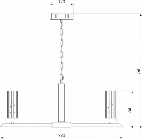 Подвесная люстра со стеклянными плафонами 60133/8 латунь Eurosvet Arganie