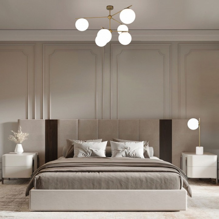 Настольный светильник со стеклянным плафоном 01157/1 латунь Eurosvet Marbella