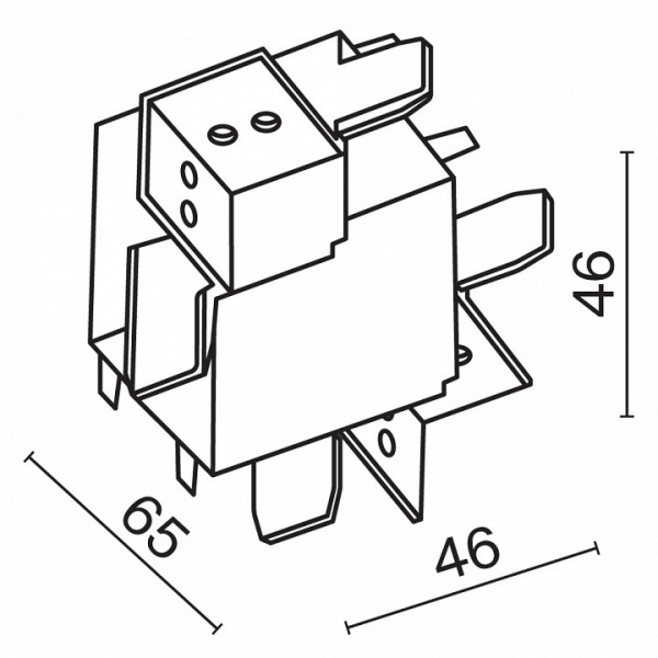 Комплектующие для встраиваемой трековой системы Technical TRA084CT-12W Maytoni Accessories for tracks Radity