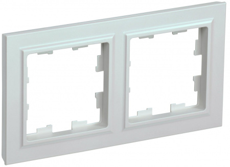 IEK BRITE Рамка 2-мест. РУ-2-БрЖ жемч.