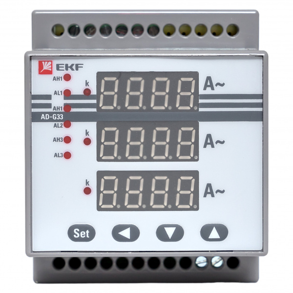 EKF PROxima Амперметр AD-G33 цифровой на DIN трехфазный