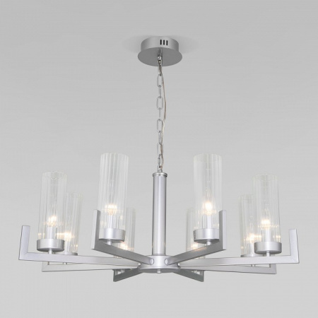 Подвесная люстра 60133/8 серебро Eurosvet Arganie