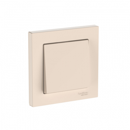 Systeme Electric AtlasDesign Бежевый Выключатель 1-клавишный, сх.1, 10АХ, в сборе, быстрозажим. клем.