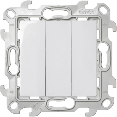 Simon 24 Белый Трехклавишный выключатель