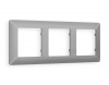 Рамка ALFA Line (Сталь матовый) 3-ая AF110503