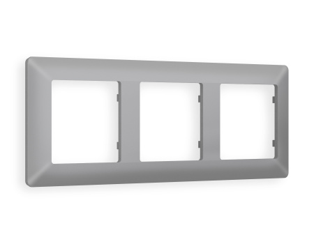 Рамка ALFA Line (Сталь матовый) 3-ая AF110503