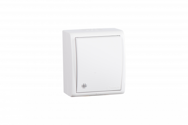 Simon 15 Aqua Белый Переключатель 1-клавишный перекрестный наружный, IP54