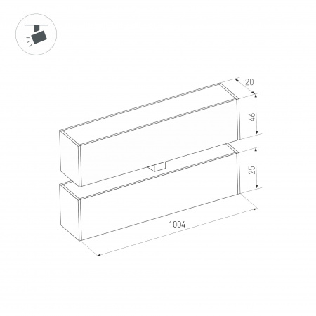 Трековый светодиодный светильник Arlight Mag-Flat-Fold-25-S1004-30W Warm3000 034242
