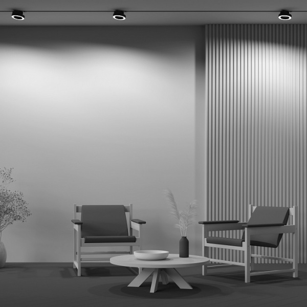 Трековый светильник Single phase track system UNITY TR044-1-12W3K-B Maytoni Rim