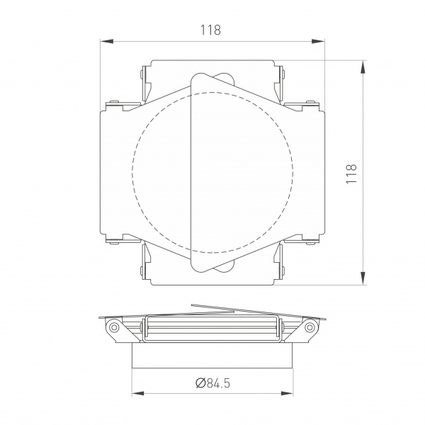 Шторки кашетирующие LGD-BARNDOORS-R85 (WH) (Arlight, Металл)