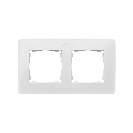 Simon 82 Detail Алюминий/Белая Рамка 2-ая