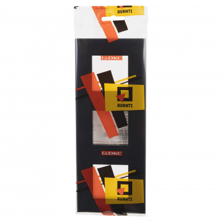 DKC Avanti Черный квадрат Рамка 6 модулей