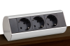 Donel Настольный розеточный блок Ovaledesign в сборе: 3х220V, кабель 3м с вилкой, DDSBCNU6O-3PSANC3M