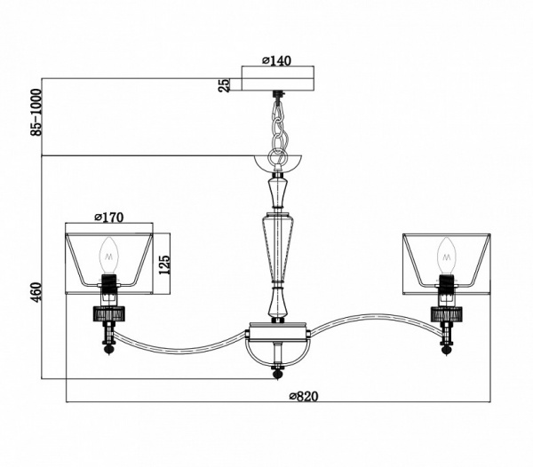 Люстра MOD014CL-08N Maytoni Alicante