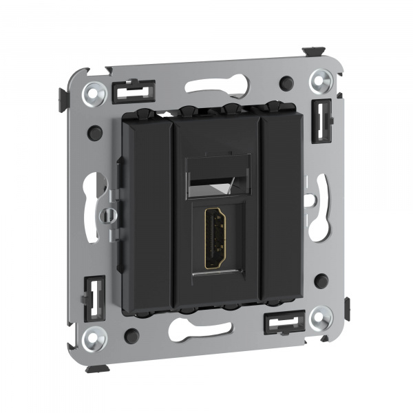 DKC Avanti Черный матовый Розетка одинарная тип А-А HDMI