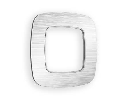 Рамка OMEGA Radian (Серебро Металл шлифованный) 1-ая OF580101