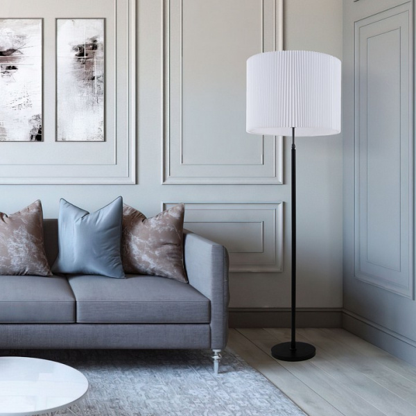 Напольный светильник с тканевым абажуром 01163/1 черный Eurosvet Notturno