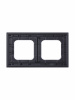 ABB Axcent металл/матовый черный Рамка 2-постовая