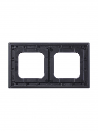 ABB Axcent металл/матовый черный Рамка 2-постовая