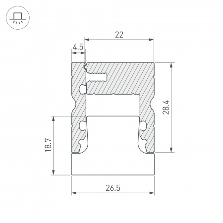 Arlight Профиль ARH-FLOOR27-H28-2000 ANOD (Металл)