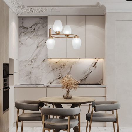 Подвесной светильник 30183/4 латунь Eurosvet Alva