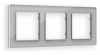 Рамка ALFA Platos (Серебро Стекло органическое) 3-ая AF330403