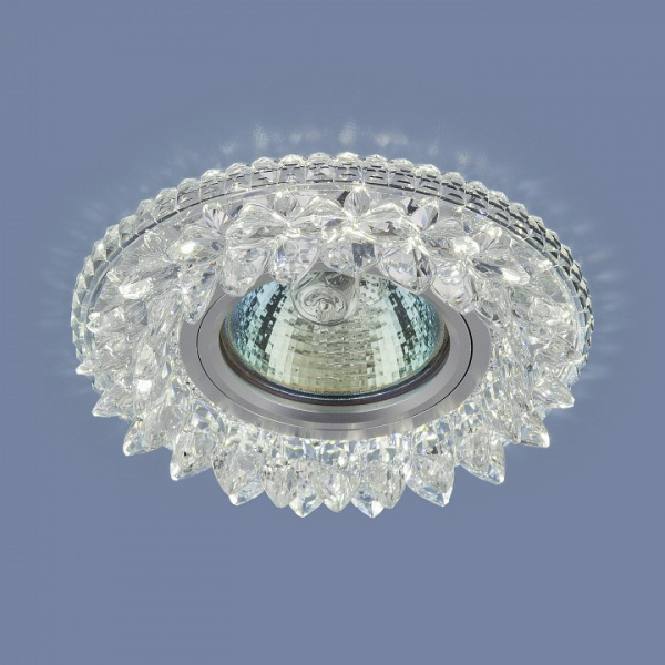 Встраиваемый точечный светильник с LED подсветкой 2212 MR16 CL прозрачный Elektrostandard Nubi a039675