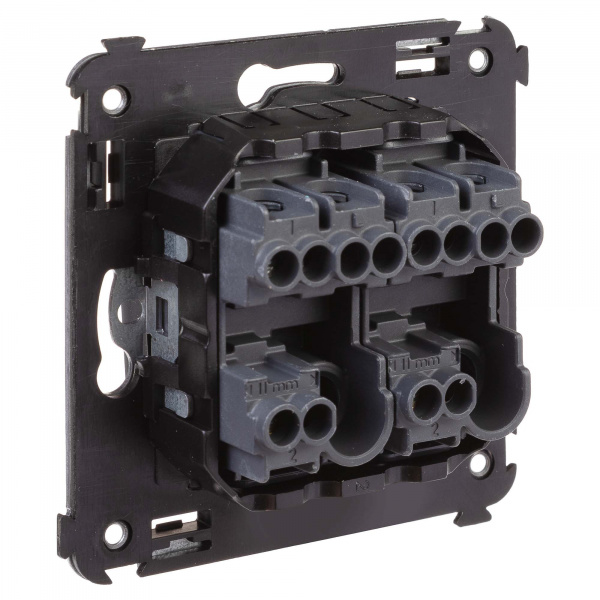 DKC Avanti Черный матовый Переключатель двухклавишный